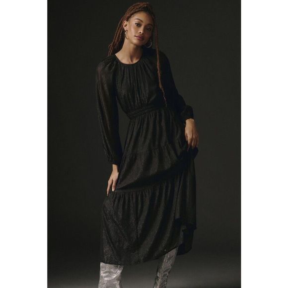 Anthropologie Dresses & Skirts - Anthropologie Moon River Crewneck Midi Dress Size L. B23